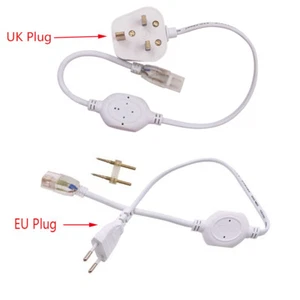 EU UK Power Plug With 2 Pins LED Strip Accessories 5050 3014 2835 SMD Light 220V - Picture 1 of 10