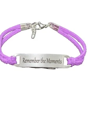 Pulsera Concientización sobre el Alzheimer - Púrpura Recuerda los Momentos - Joyería Homenaje Foto 1 de 4