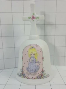 Precious Moments Collector Bell "He Walks With Me" 1991 with cross handle #267 - Picture 1 of 5