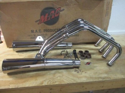 Honda CB550SC 1983 Nighthawk 4 en 2 megáfonos sistema de tubo de escape Mac 001-3409 Foto 1 de 4