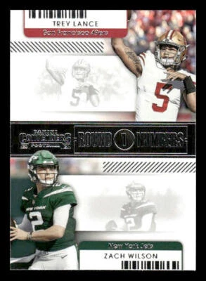 2021 Panini Contenders #RN-TLA Trey Lance / Zach Wilson Rookie - Image 1 of 2