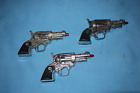 3 Nichols Paint Mini Cap Gun Revolvers