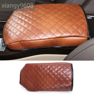 For Land Rover Range Rover Vogue 13-22Brown Leather Center Armrest Box Case Trim - Picture 1 of 11