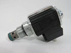 Parker DSH102N 2 Way Spool Type Solenoid Valve 5gpm 24VDC@28W 5000 psi USED - Picture 1 of 3
