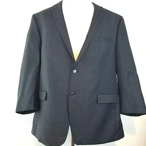 calvin klein 2 button wool sportcoat suit jacket dual vent charcoal gray 50R - Picture 1 of 11