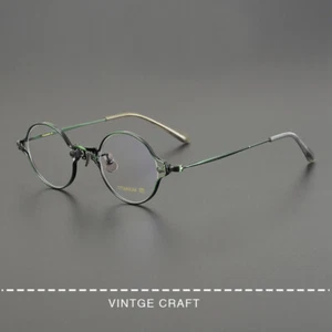 Vintage Round Metal Eyeglass Frames Men Glasses Women Lightweight - Picture 1 of 20