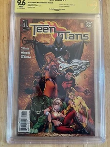 TEEN TITANS #1 MICHAEL TURNER COVER CBCS 9.6! SIG GEOFF JOHNS 15/250 COA! - Picture 1 of 6