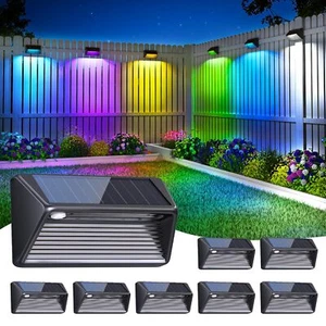 Solar Outdoor Fence Lights - 8 Pack Bright Led Solar Powered, Waterproof Cool... - Picture 1 of 7