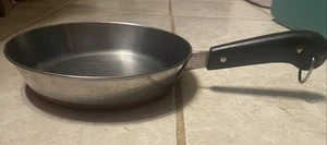 Vintage Revere Ware 1801 Copper Bottom 8 inch Skillet Sauce Frying Pan No Lid - Picture 1 of 20
