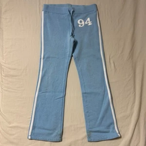 Old Navy Blue Pants Girls Large Casual Drawstring Stripe Tween Athleisure Trendy - Picture 1 of 6