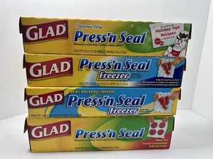 Lote De Colección Glad Press'N Seal Seal Seal Wrap NUEVO 50, 70, 140 Cuadrados 2003 2006 Prop Movie - Imagen 1 de 11