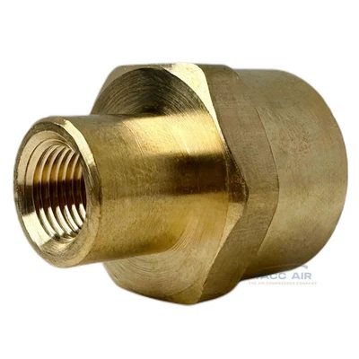 Brass Reducing Coupling 1/2" X 1/8" Female NPT Pipe Fitting Adapter Reducer - Image 1 of 4
