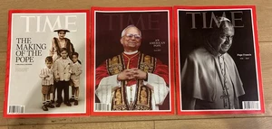 Time magazine x3 2025 Pope Francis 1936-2025 + Pope Leo + making of pope - Picture 1 of 1