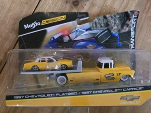 Maisto Design Elite Transport 1957 Chevrolet Flatbed & 1987 Chevrolet Caprice - Picture 1 of 4