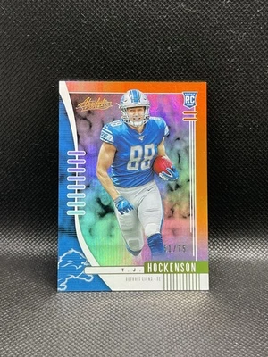Panini Absolute TJ Hockenson #137 Rookie RC Orange Spectrum 2019 /75 Lions - Imagem 1 de 2