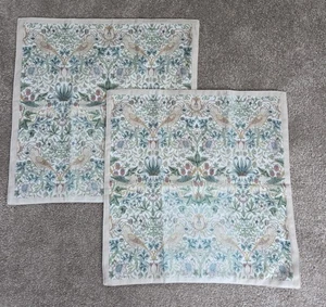 Spode John Lewis Set Of Two Cotton Napkins Morris & Co Strawberry Thief - Picture 1 of 7
