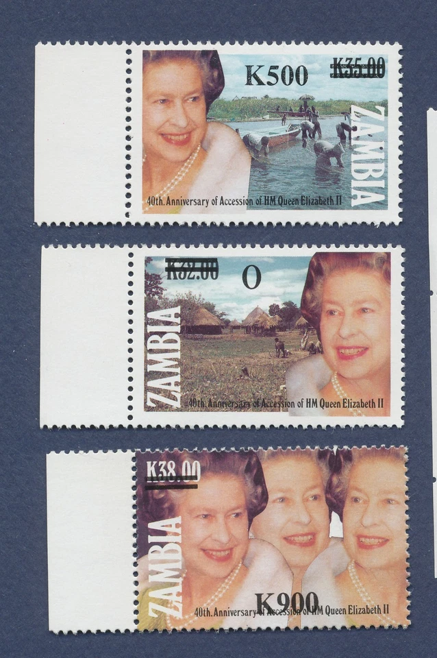 ZAMBIA - Scott 690-692 - MNH - QEII Juego de sobreimpresión - 1997 Foto 1 de 1
