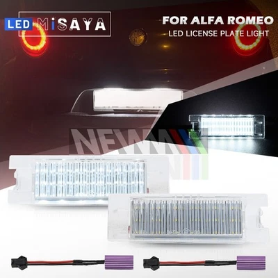 For Alfa Romeo 147 156 159 166 GT MiTo Brera LED License Number Plate Light - Image 1 of 4