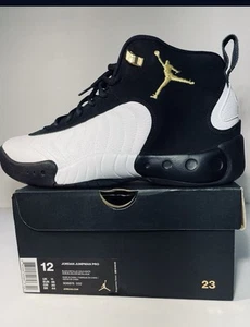 JORDAN "JUMPMAN" PRO Taxi BLACK/GOLD/WHITE 906876-032 MEN'S SIZE US 12 New ! NWB - Picture 1 of 10