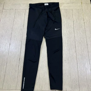 Nike Dri-FIT Running Tights Small CZ8823-010 Black Stretch Pants Reflective Logo - Picture 1 of 6
