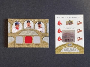 2009 UD Ballpark Collection Six Swatch Boston Red Sox Baltimore Orioles /200 - Picture 1 of 4