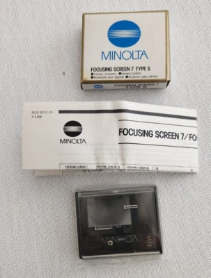 Фотоаксессуар Minolta камера фокусировка экрана 7 тип S фотографии НОВАЯ КОРОБКА РЕДКАЯ - Изображение 1 из 4