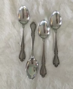 AMC Stainless Steel "Creon" Scroll Design Japan Teaspoons, Set of 4 - Picture 1 of 2