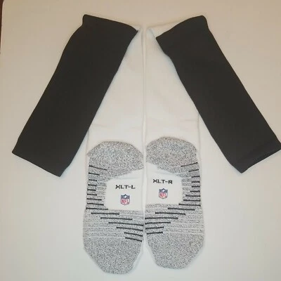 NUEVO Nike Grip NFL Equipo de Fútbol Emitido Juego Calcetines Talla XLT Alto Marrón Oscuro Blanco Foto 1 de 3