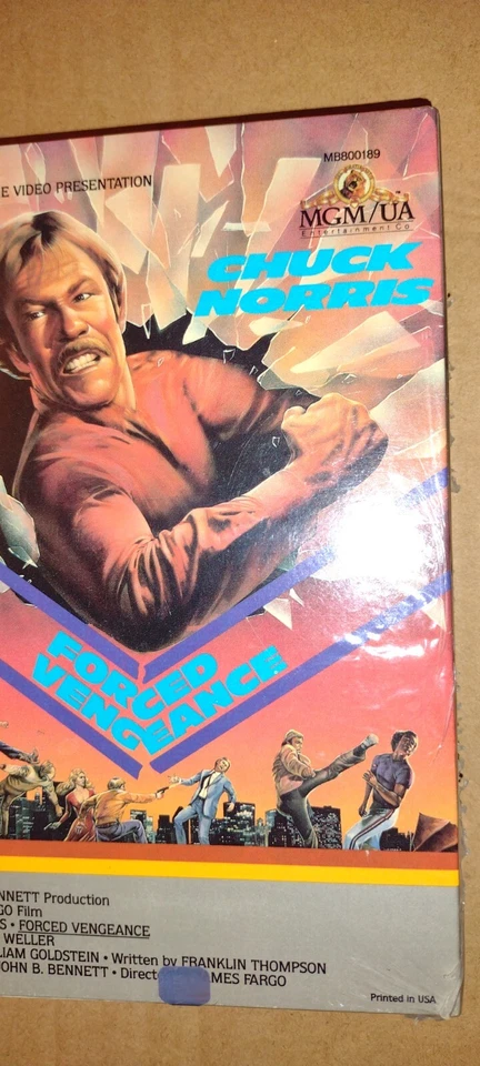 Forced Vengeance Beta Tape Chuck Norris  Sealed MGM Forced Vengeance Watermark  - Image 1 of 4