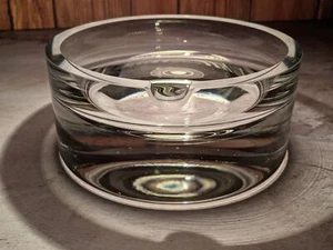 Heavy Glass Ashtray Measures 6.25" Diameter x 2.75" H  Weighs 4.12 pounds - Picture 1 of 12
