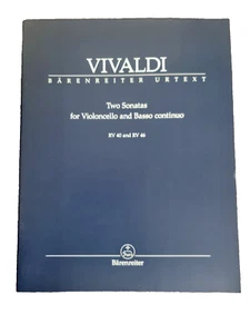 VIVALDI BÄRENREITER URTEXT TWO SONATAS FOR VIOLONCELLO & BASS - Picture 1 of 2
