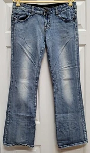 ReRock For Express Jeans Women's Bootcut Blue 12R  Distressed - Picture 1 of 7