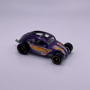 2012 Hot Wheels Custom Volkswagen VW Beetle, HW Racing, Purple, 1:64, Loose - Picture 1 of 5