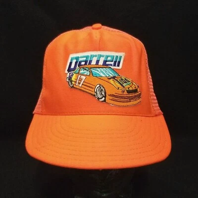 DARRELL WALTRIP Spellout Trucker Nascar Snapback Hat Mesh Patch USA Tide VTG 90s - Image 1 of 4