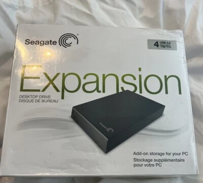 Seagate Expansion Desktop 4TB External Hard Disk Drive HDD USB 3.0 STBV4000100 - Image 1 of 4