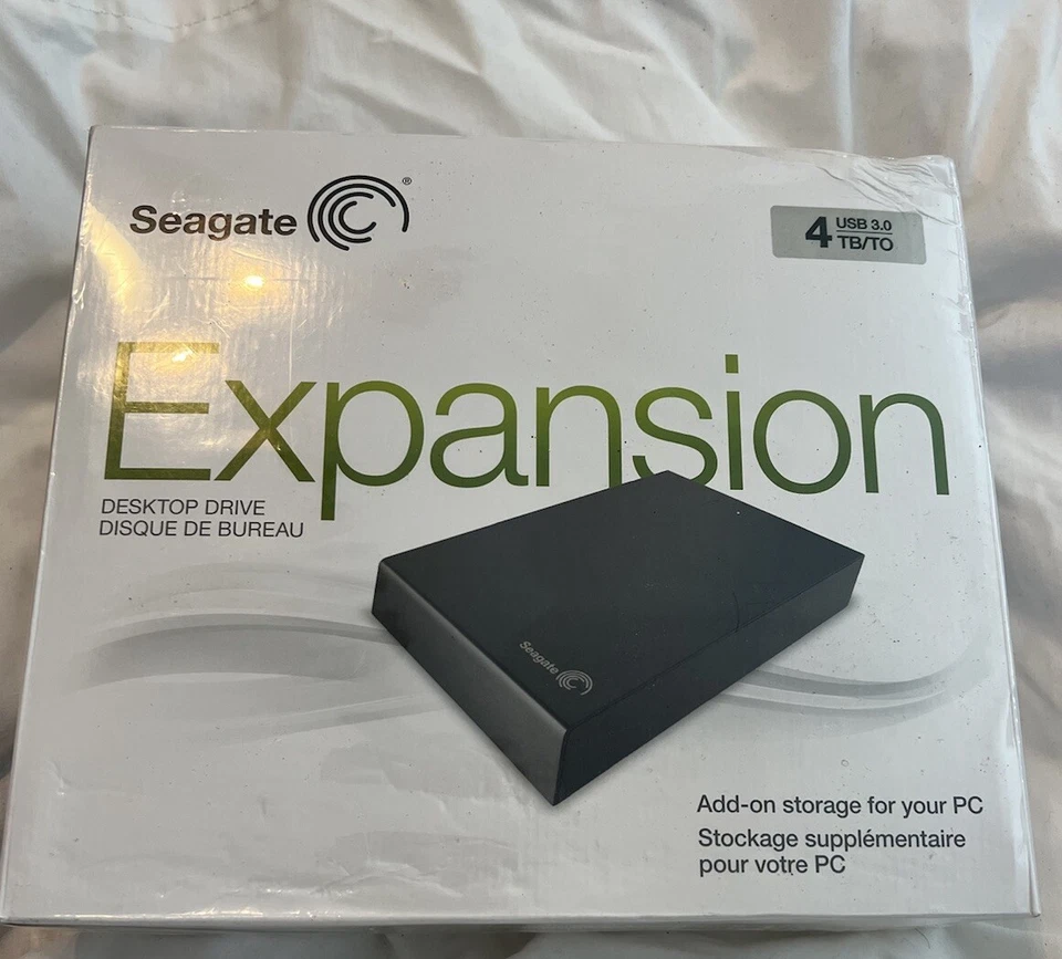 Seagate Expansion Desktop 4TB External Hard Disk Drive HDD USB 3.0 STBV4000100 - Image 1 of 4