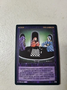 WYVERN CCG RARE LIMITED CARD The Gambler Action GAME US GAMES 1994 - Picture 1 of 2