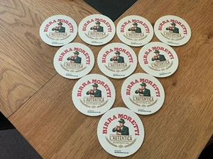 10 NEW - BIRRA MORETTI BREWERY BEER MAT SOUS BOCK - Picture 1 of 3