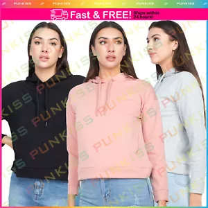 Women's Basic Long Sleeve Hoodie Sweartshirt??Oversized Fit Top Pullover Casual - Picture 1 of 16