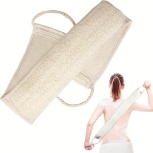 Natural Loofah Sponge Back Scrubber, Exfoliating Body Scrubber for Men and Women - Picture 1 of 11