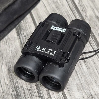 Bushnell Mini Binoculars 8 x 21 378 ft 1000 Yards With Travel Pouch Bird Watch - Image 1 of 4