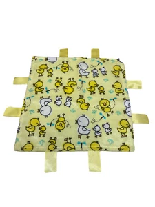 HTF Swiggles Yellow Duck Taggie/Ribbon Minky Dot Security Blanket/Lovey - Picture 1 of 4