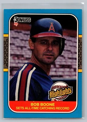1987 Donruss Highlights #41 Bob Boone California Angels - Image 1 of 2