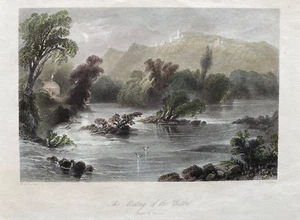 1842 Antique Print; Meeting of the Waters, Avoca, Co. Wicklow after Bartlett - Picture 1 of 2