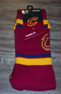 CLEVELAND CAVALIERS CAVS NBA BASKETBALL SOCKS LARGE 6-12 Adult NEW - Image 1 of 3