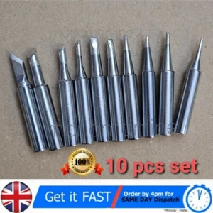 10 Pack Solder Soldering Iron Tips Standard Size Accessories Electrical 900M-T - Picture 1 of 4