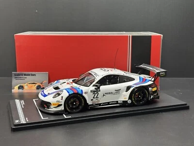 1/18 Scale IXO Porsche 911 GT3 R 24h Spa 2021 Martini Racing GPX Diecast Model - Image 1 of 4