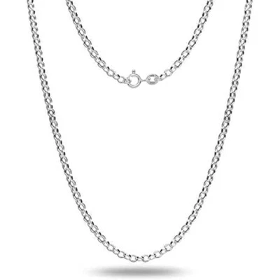 Collana a catena rolo' ø 2,5 mm in argento 925 rodiato varie misure - Immagine 1 di 2