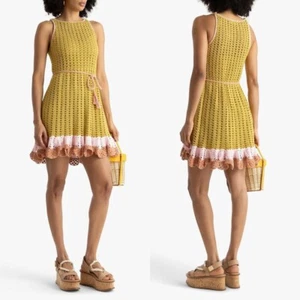 Zimmermann Laurel Ruffled Crochet Mini Dress 1 / AU 8 10 / US 4 6 / S Sleeveless - Bild 1 von 10
