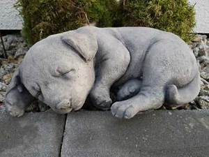 Steinfigur schlafender liegender Labrador Statue Hund Gartenfigur groß Geschenk - Bild 1 von 2